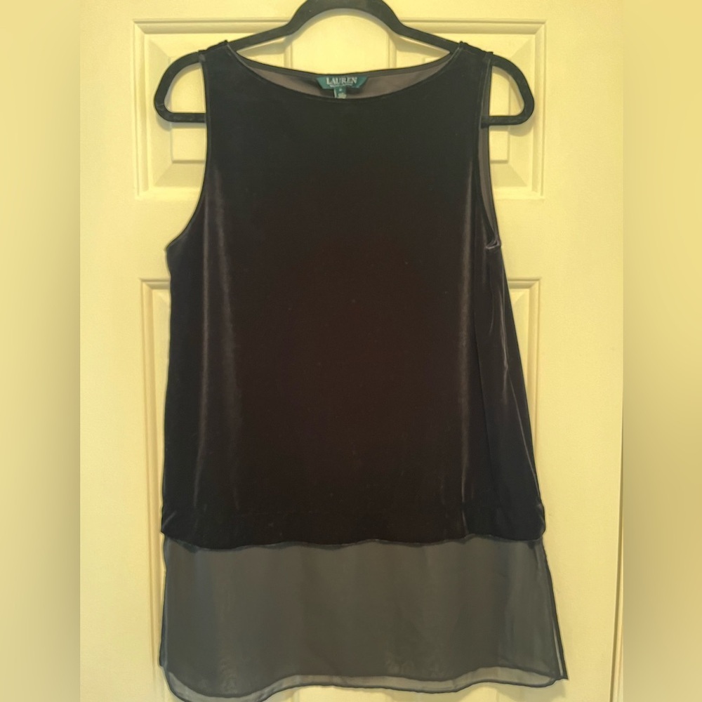 Ralph Lauren Black Velour Dress - size Medium.